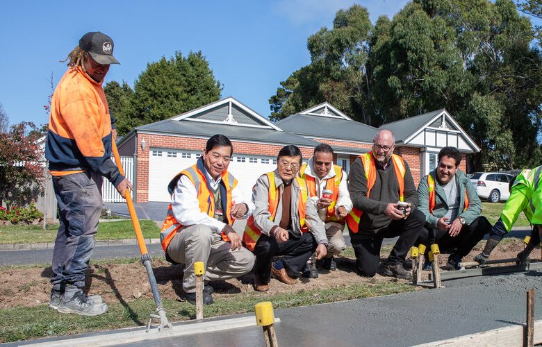 Council finds new use for coffee in concrete footpaths